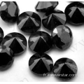 Pierre saphir noire ronde naturelle pour bijoux en gros